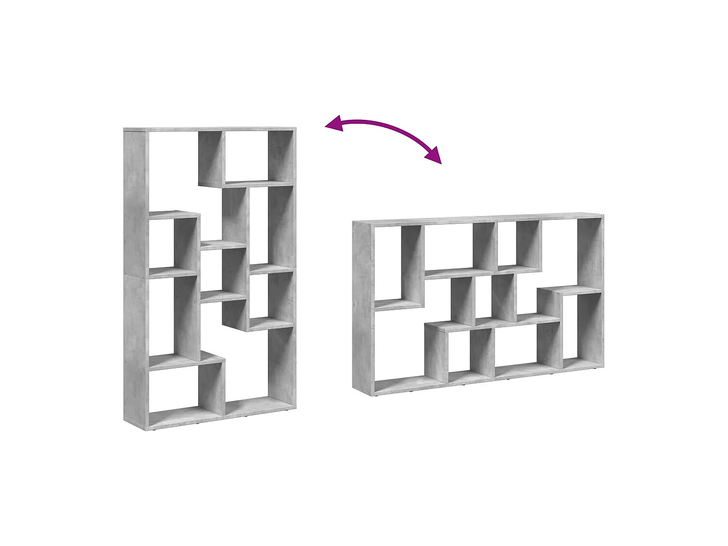 Bibliothèque sonoma gris 80x24x143 cm bois d'ingénierie