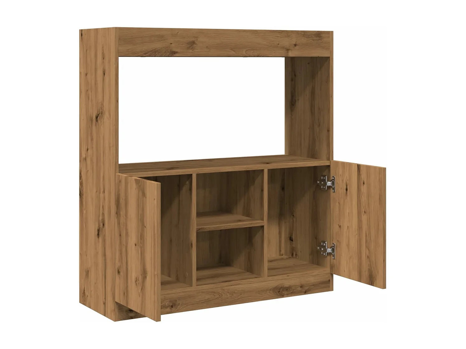 Buffet haut chêne marron 92x33x100 cm bois d'ingénierie