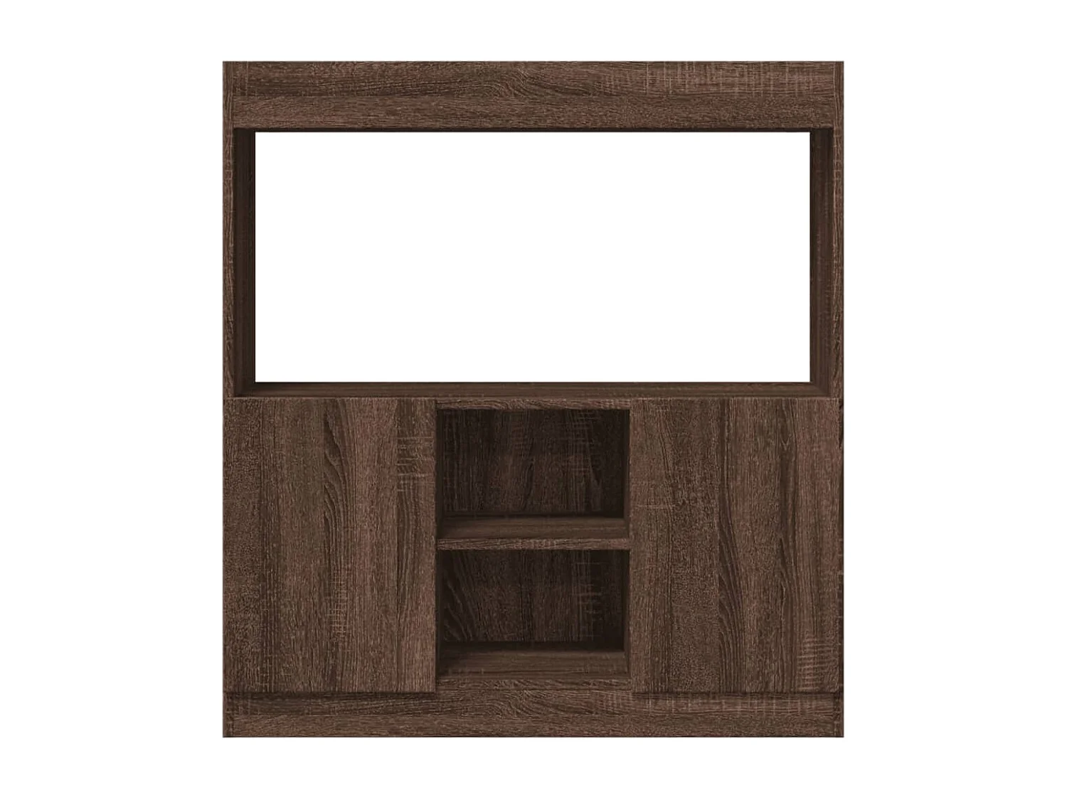 Buffet haut chêne marron 92x33x100 cm bois d'ingénierie