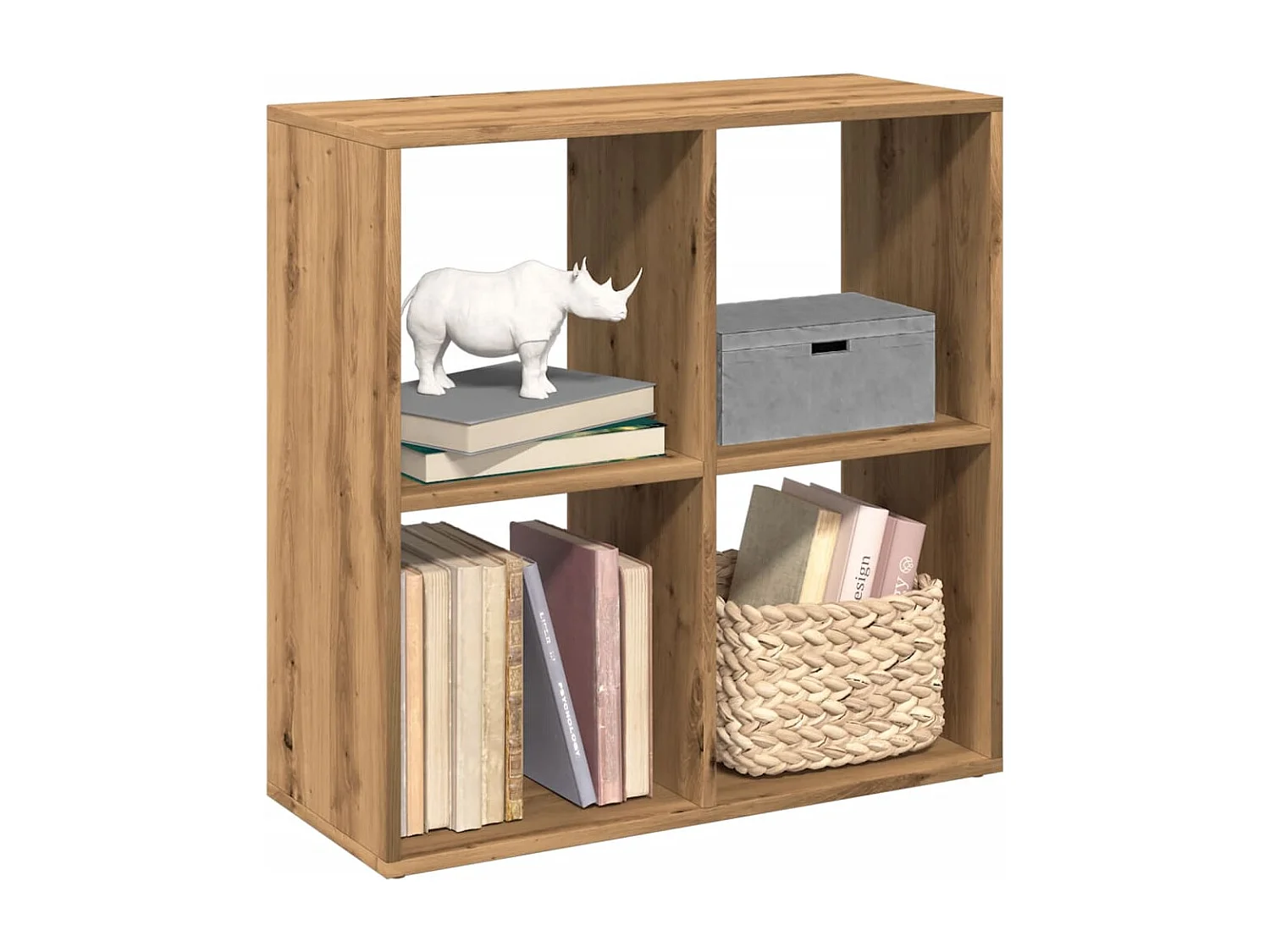 Libreria Divisorio Rovere Artigianale 69,5x29x69,5cm Truciolato