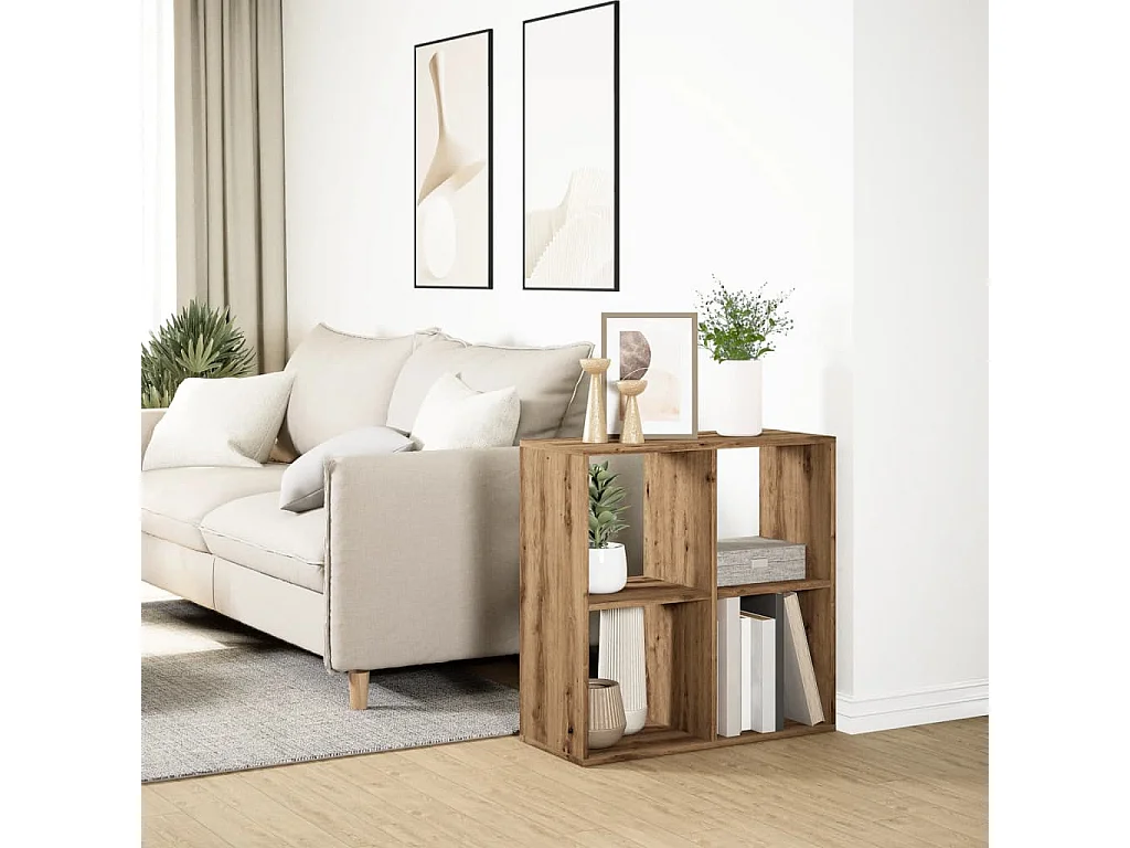 Libreria Divisorio Rovere Artigianale 69,5x29x69,5cm Truciolato