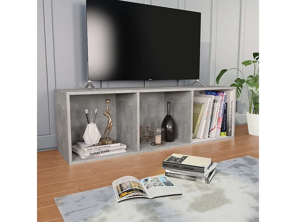 Meuble TV Chêne sonoma 100x33x100 cm Bois d'ingénierie et acier