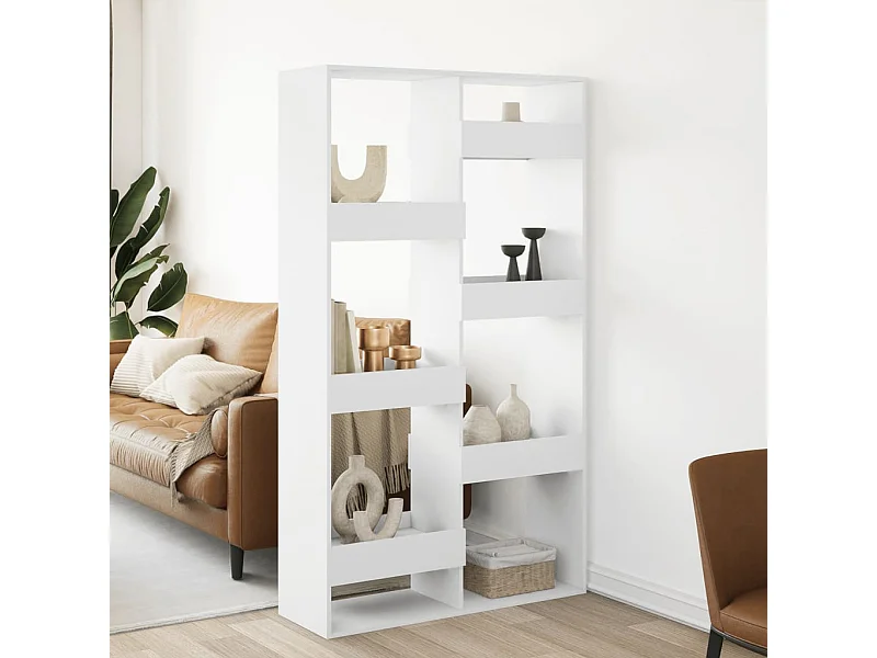 Cloison de séparation blanc 100x33x175 cm bois d'ingénierie