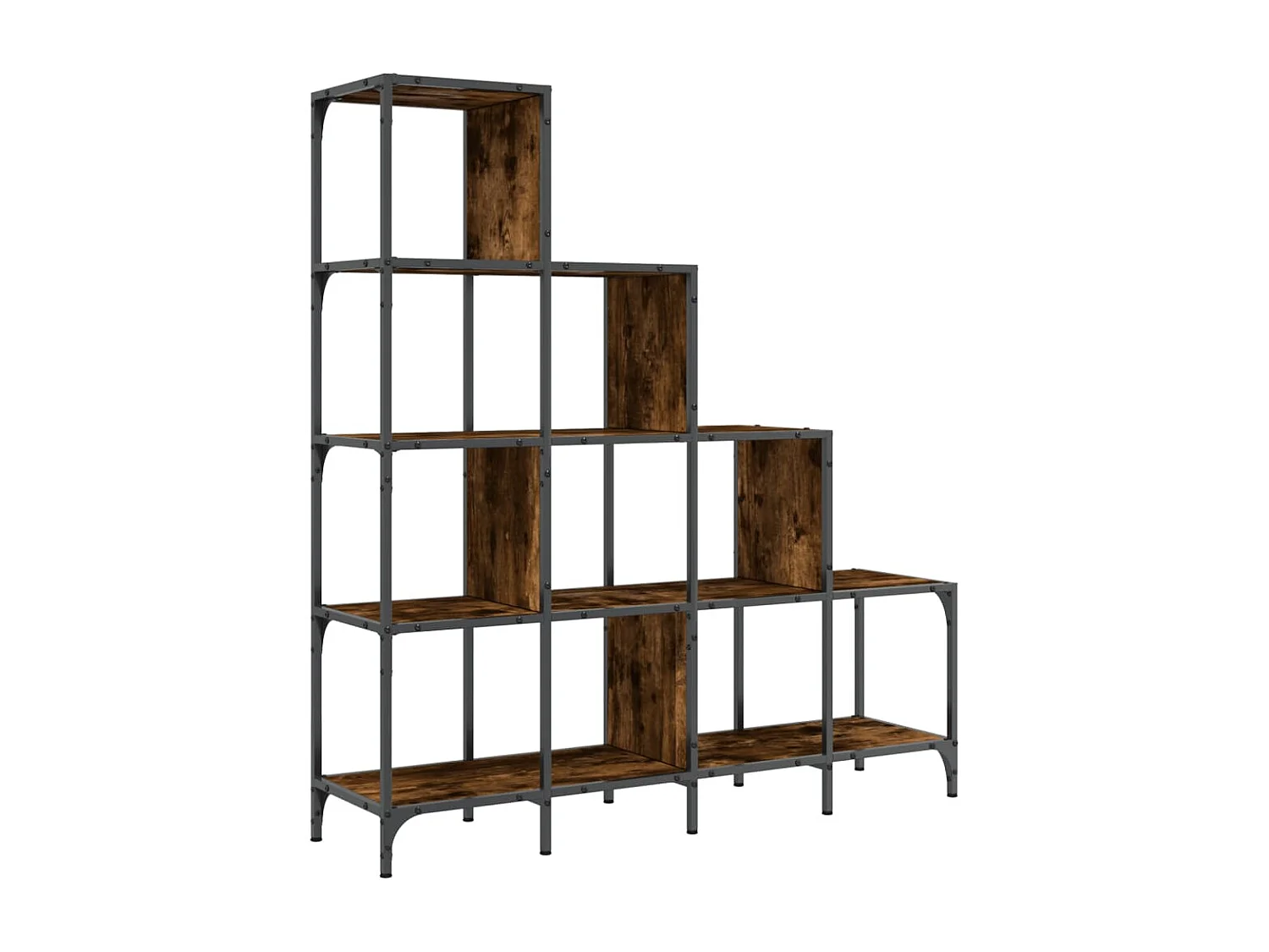 Bibliothèque sonoma gris 79x30x180 cm bois ingénierie et métal