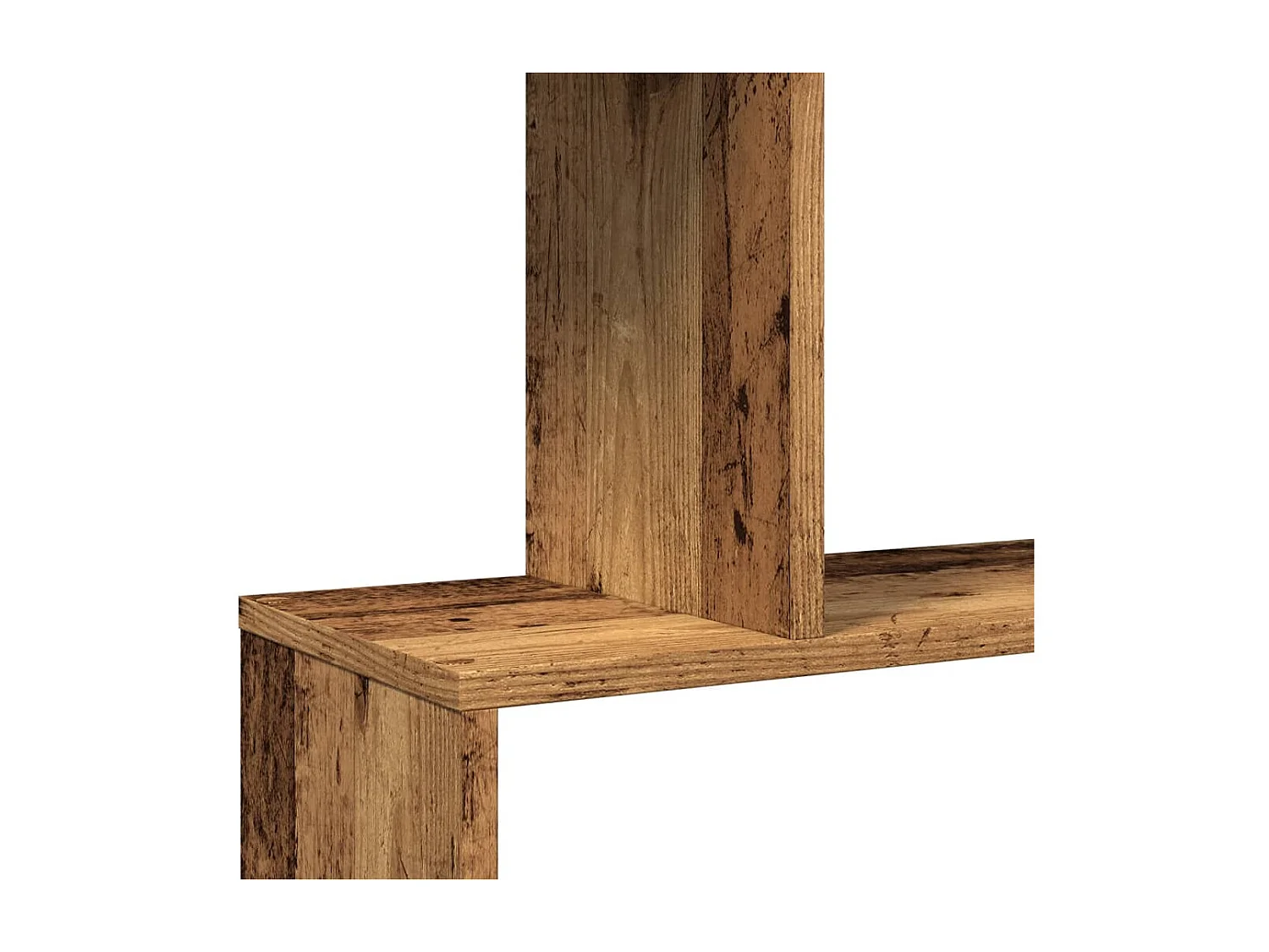 Librería divisor 4 niveles madera ingeniería blanco 70x24x129cm