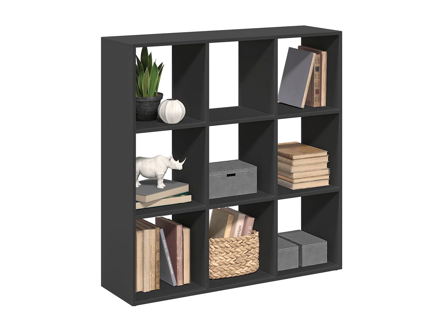 Étagère séparatrice de pièce noir 102x29x103,5 cm