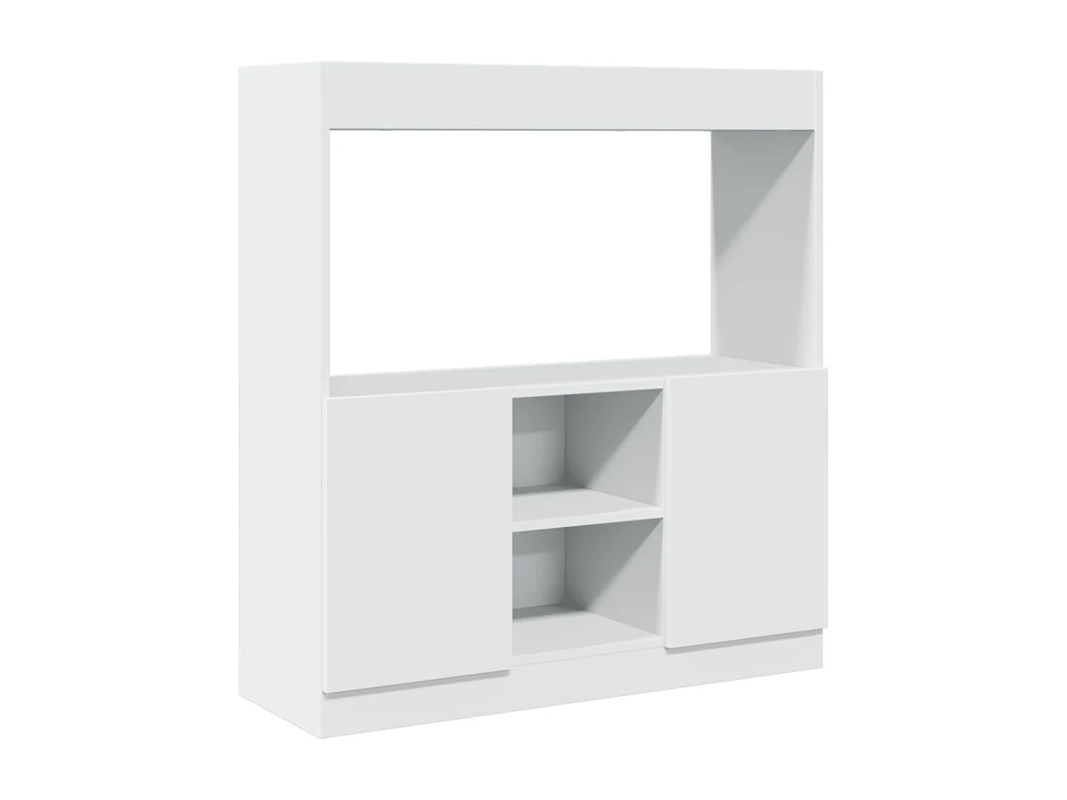 Credenza Bianca 92x33x100 cm in Legno Multistrato