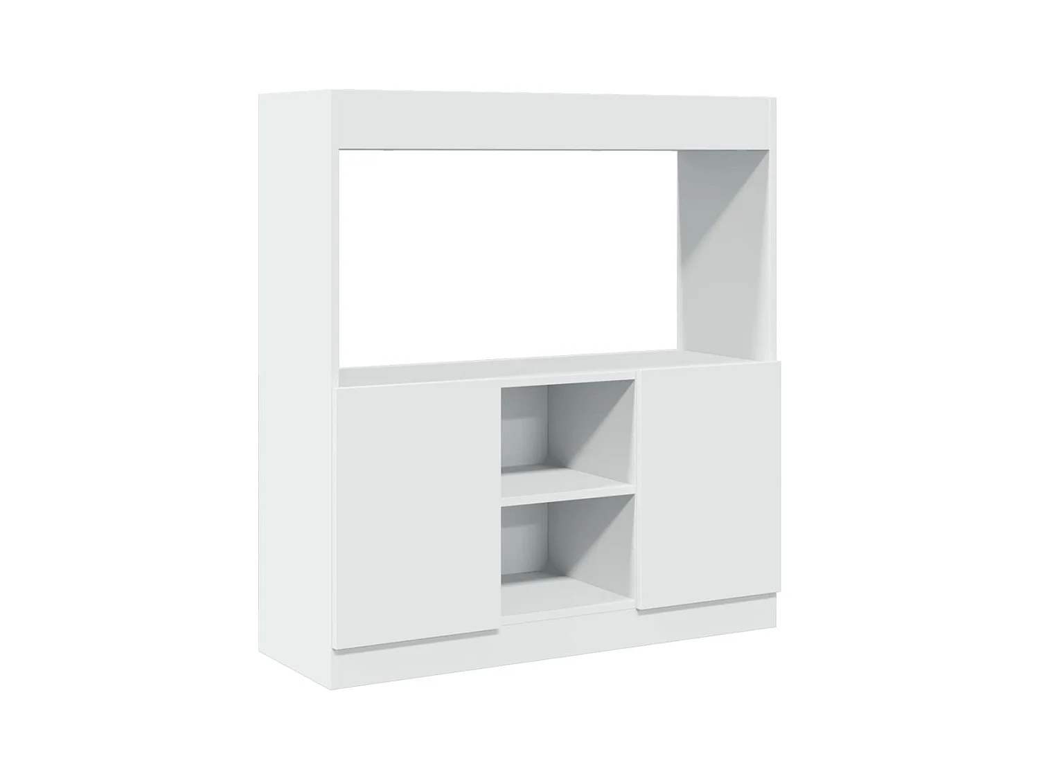 Buffet haut blanc 92x33x100 cm bois d'ingénierie