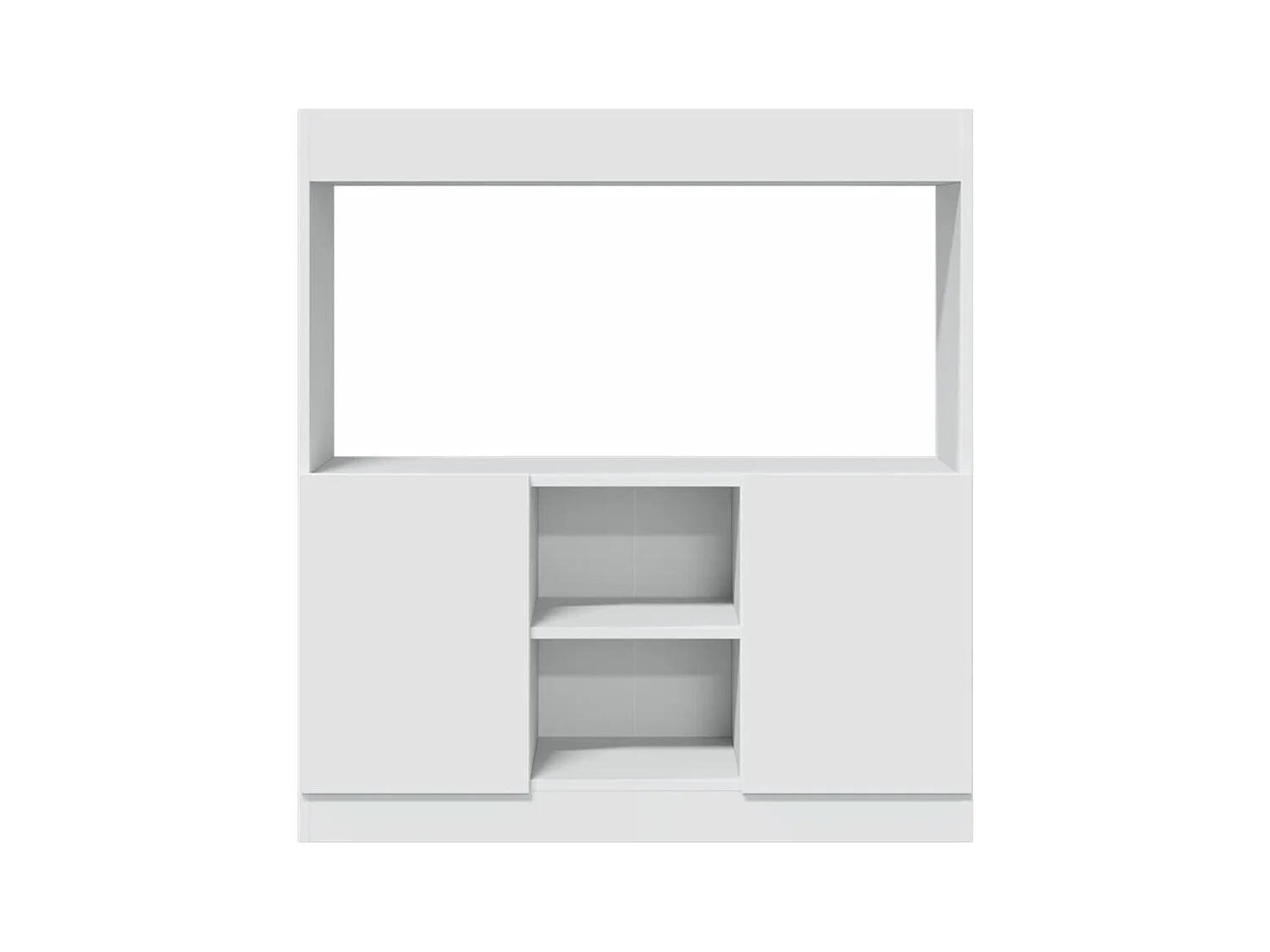 Buffet haut blanc 92x33x100 cm bois d'ingénierie