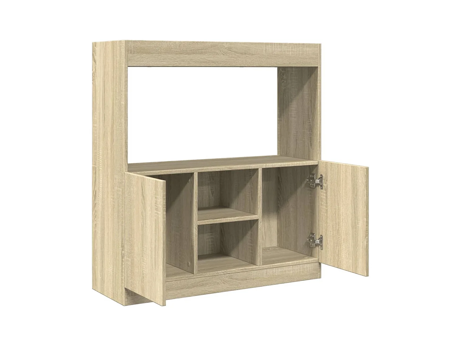 Buffet haut blanc 92x33x100 cm bois d'ingénierie