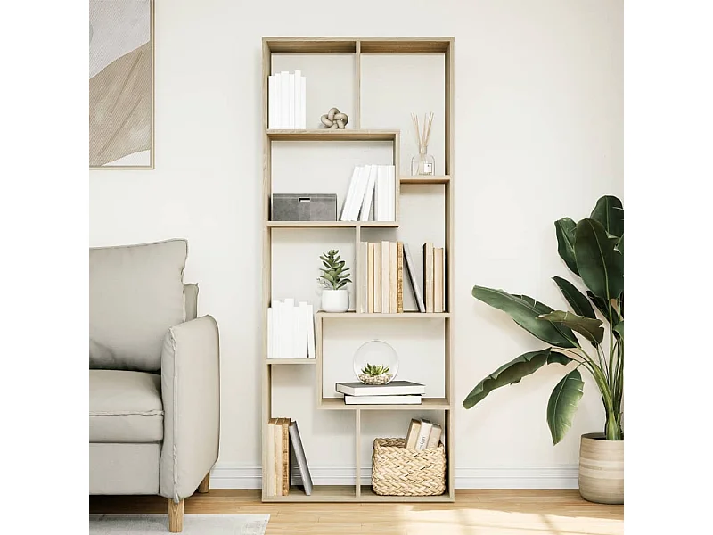 Raumteiler-Bücherregal Sonoma-Eiche 67x25x161,5cm Holzwerkstoff