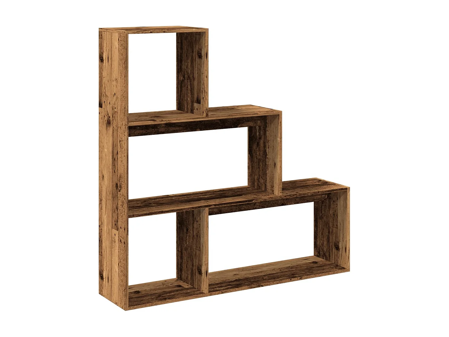 Estante divisória 3 níveis derivados de madeira madeira velha