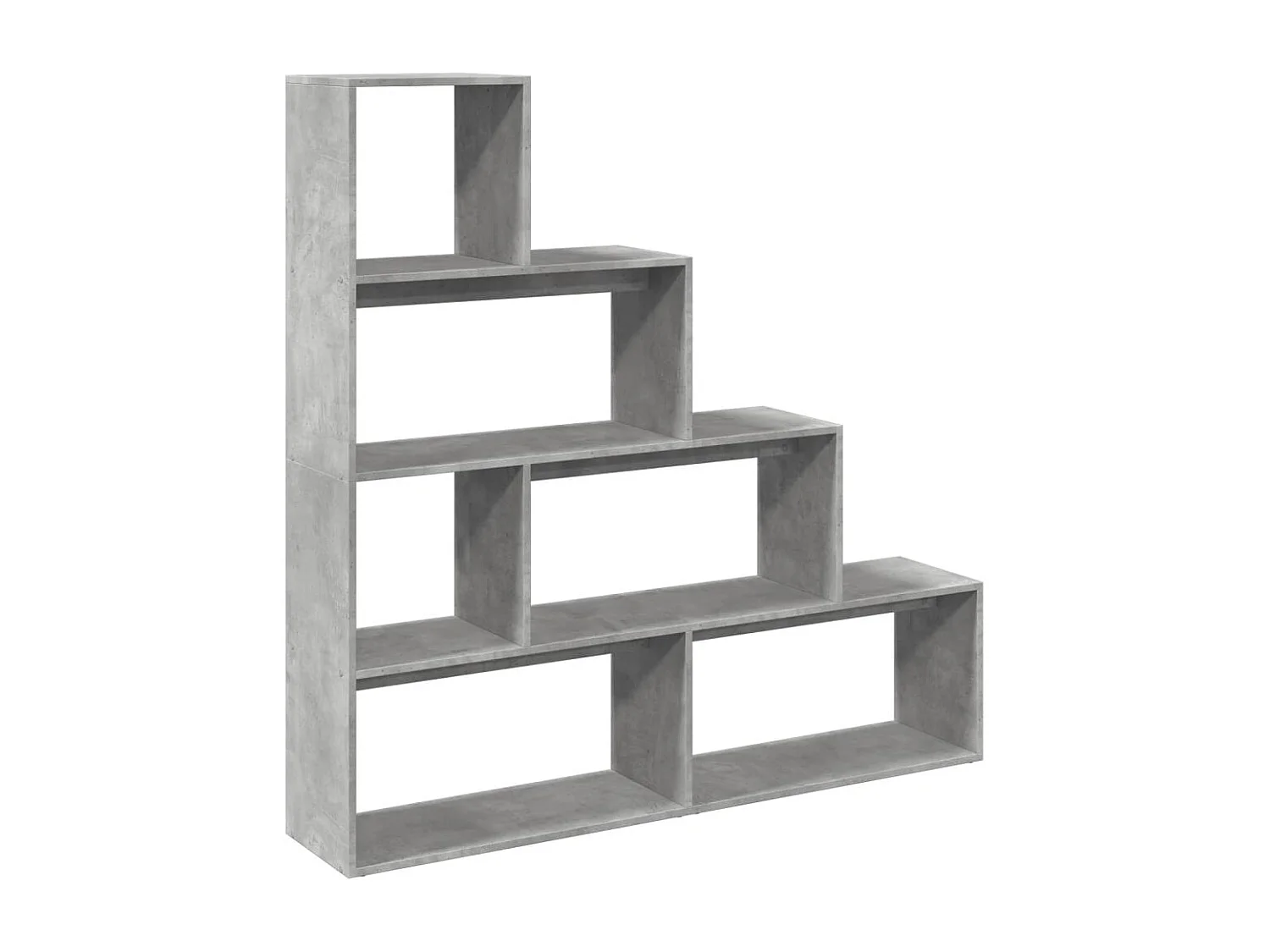 Étagère séparatrice de pièce à 4 niveaux gris béton