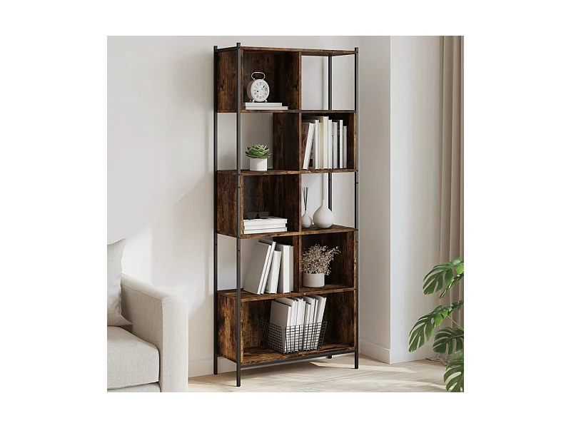 Estante 72x28x172 cm derivados de madeira carvalho fumado