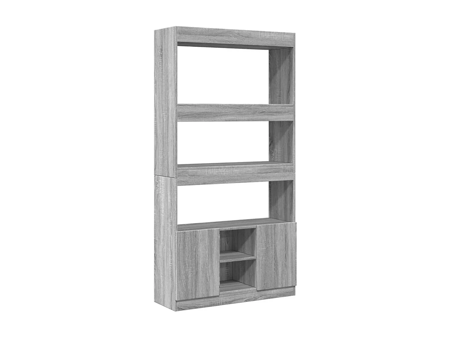 Highboard Grau Sonoma 92x33x180 cm Holzwerkstoff