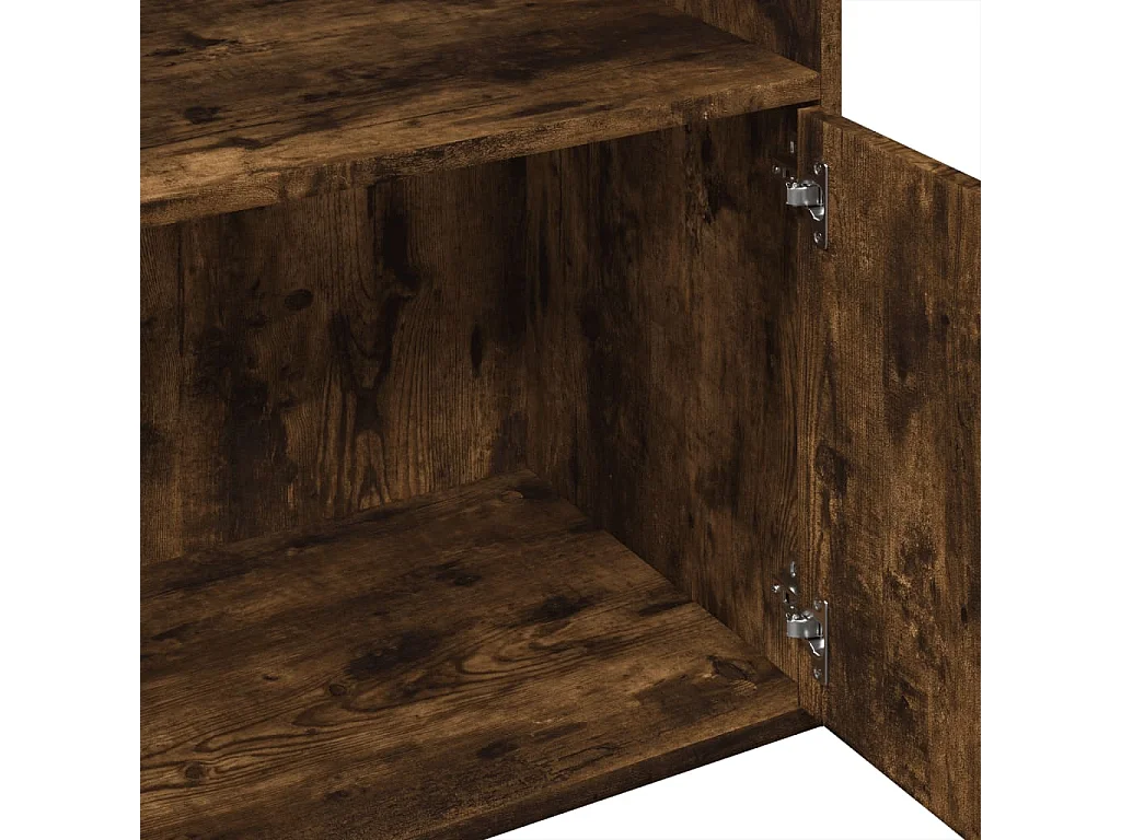 Estantería esquina 3 niveles madera roble ahumado 50x50x102 cm