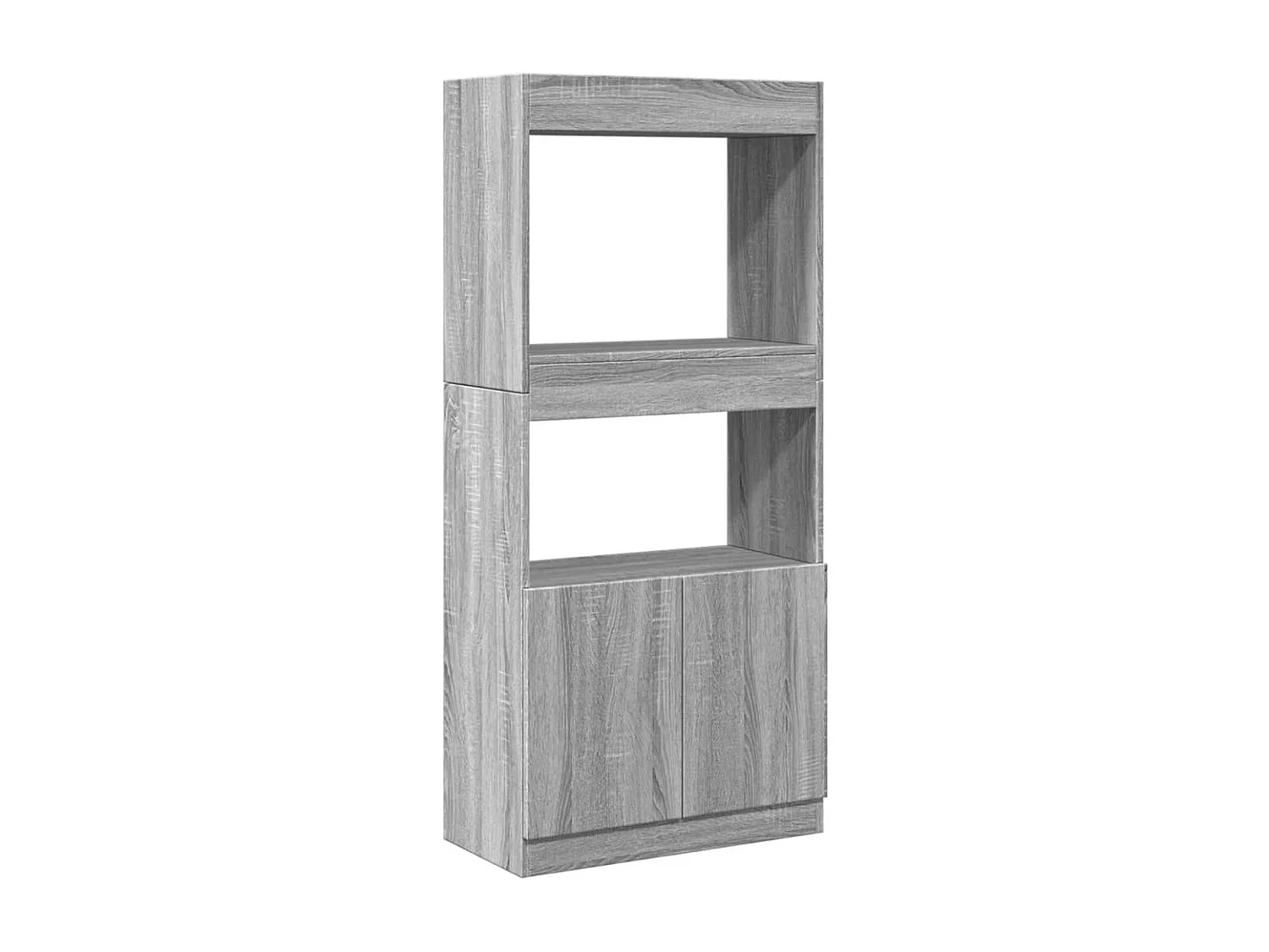 Buffet haut sonoma gris 63x33x140 cm bois d'ingénierie