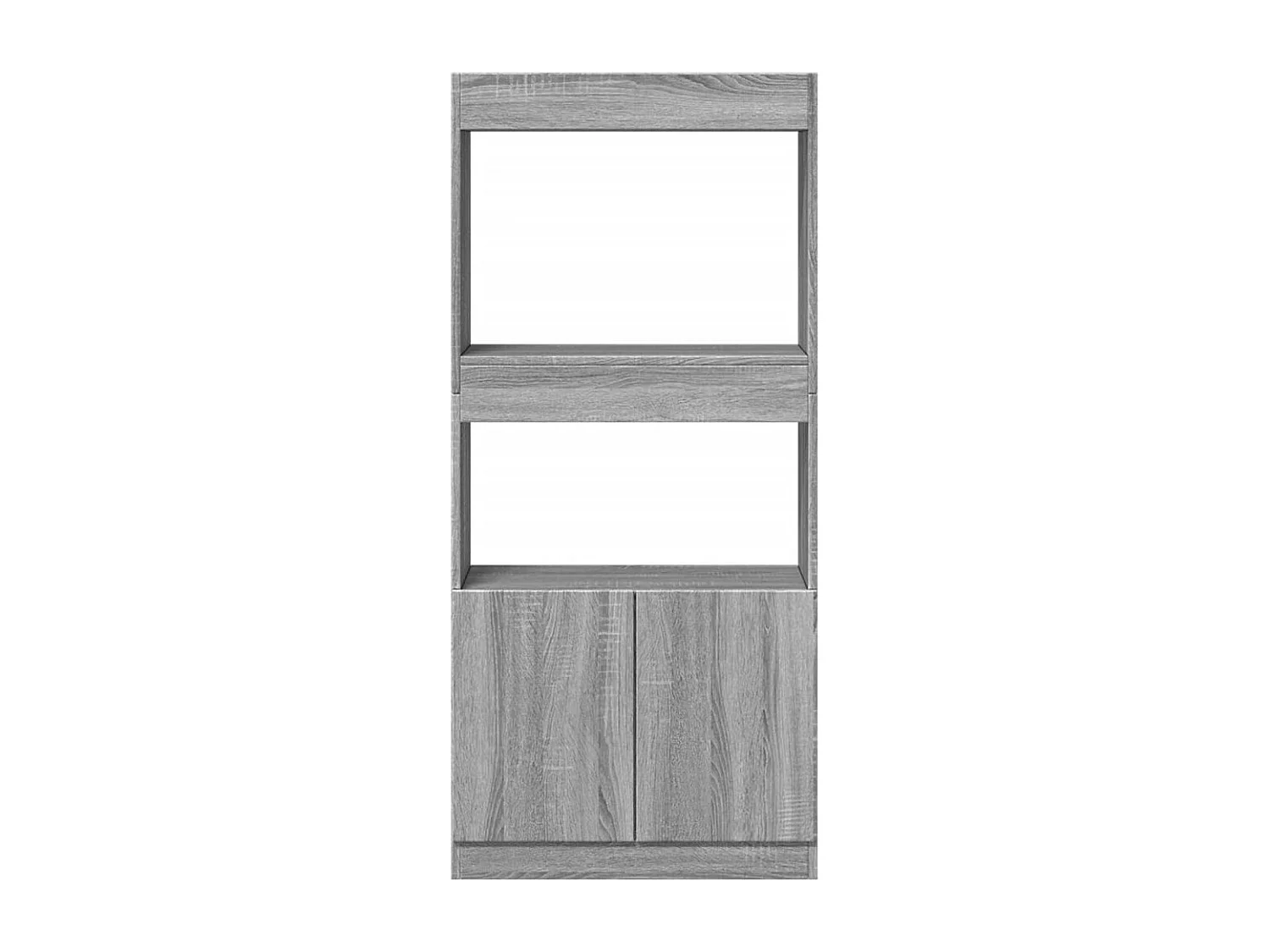 Buffet haut sonoma gris 63x33x140 cm bois d'ingénierie