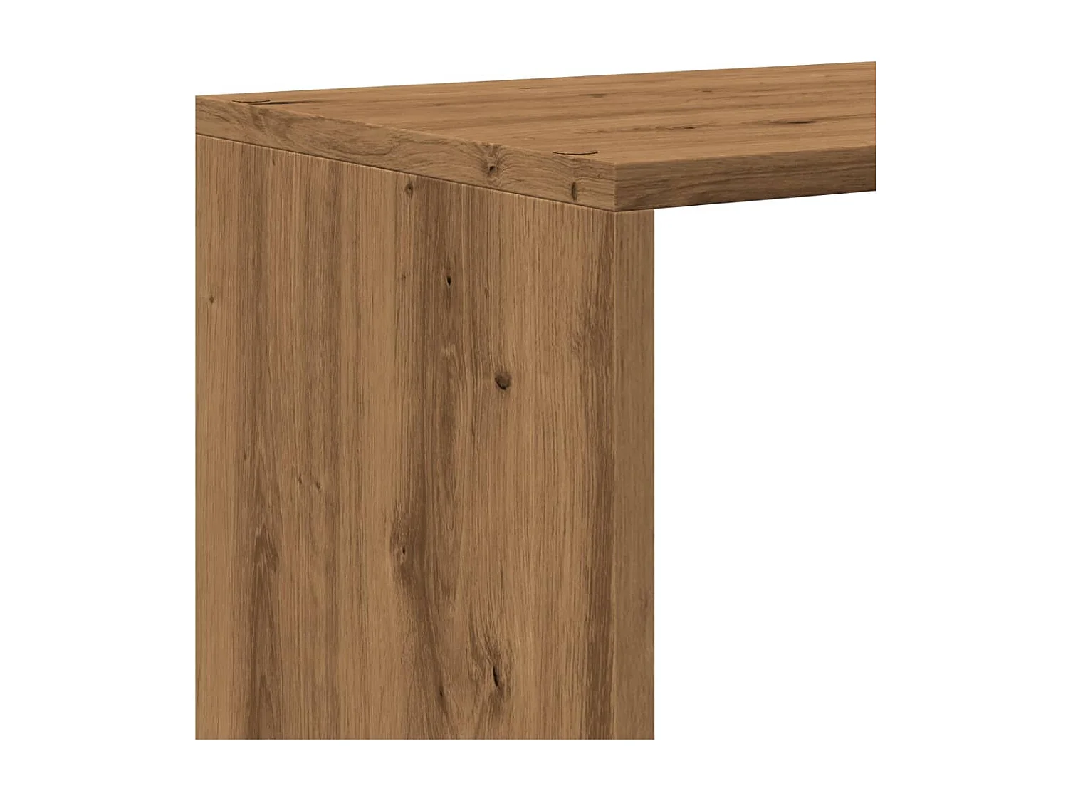 Étagère séparatrice de pièce 3niveaux chêne marron 123x29x123cm