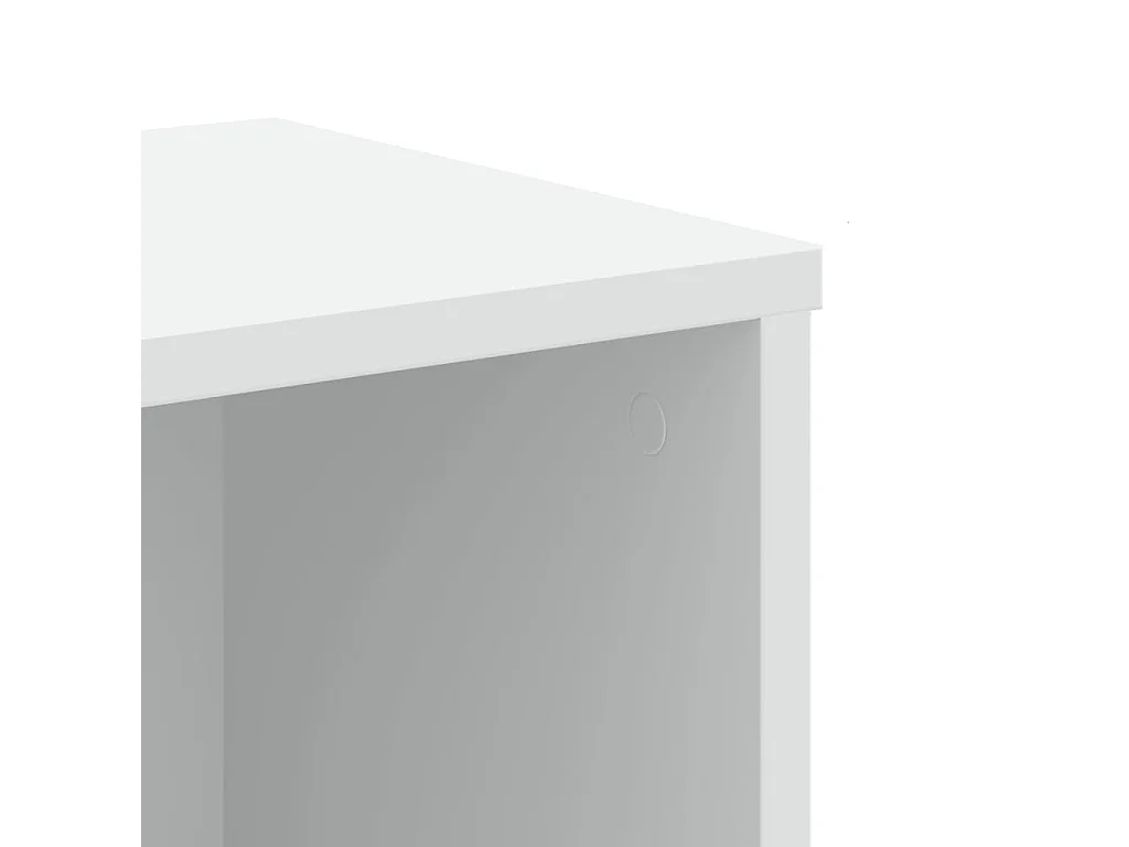 Librería 5 niveles madera ingeniería blanca 45x23,5x162,5 cm