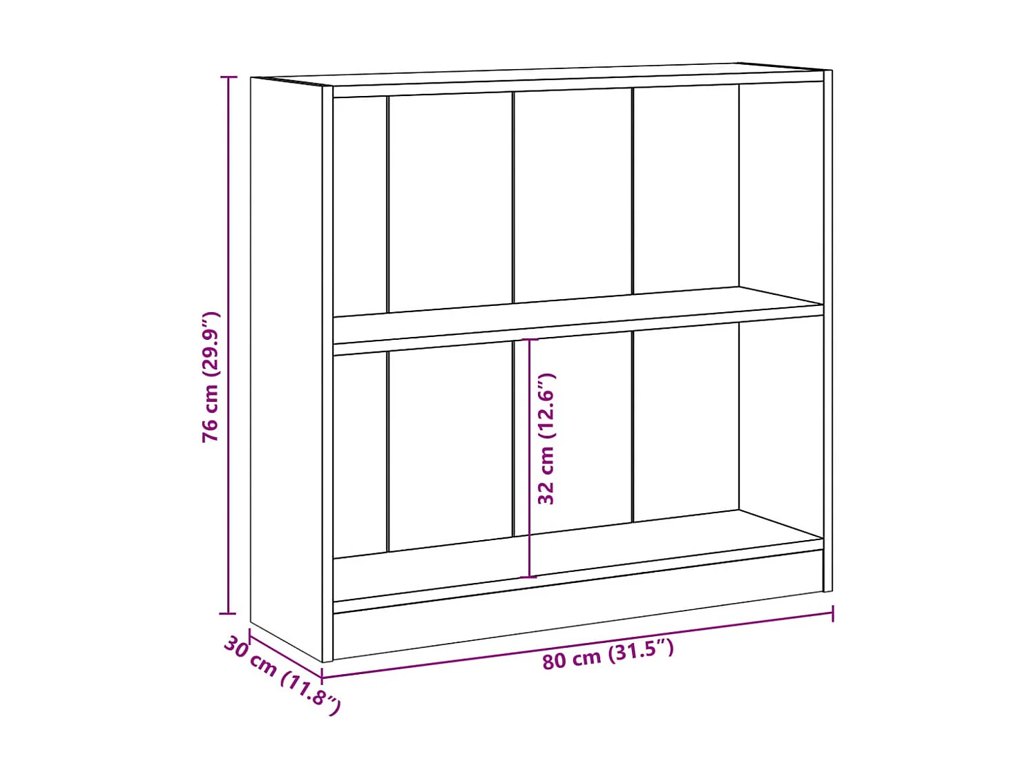 Libreria/Mobile TV Nero 36x30x114 cm in Legno Multistrato
