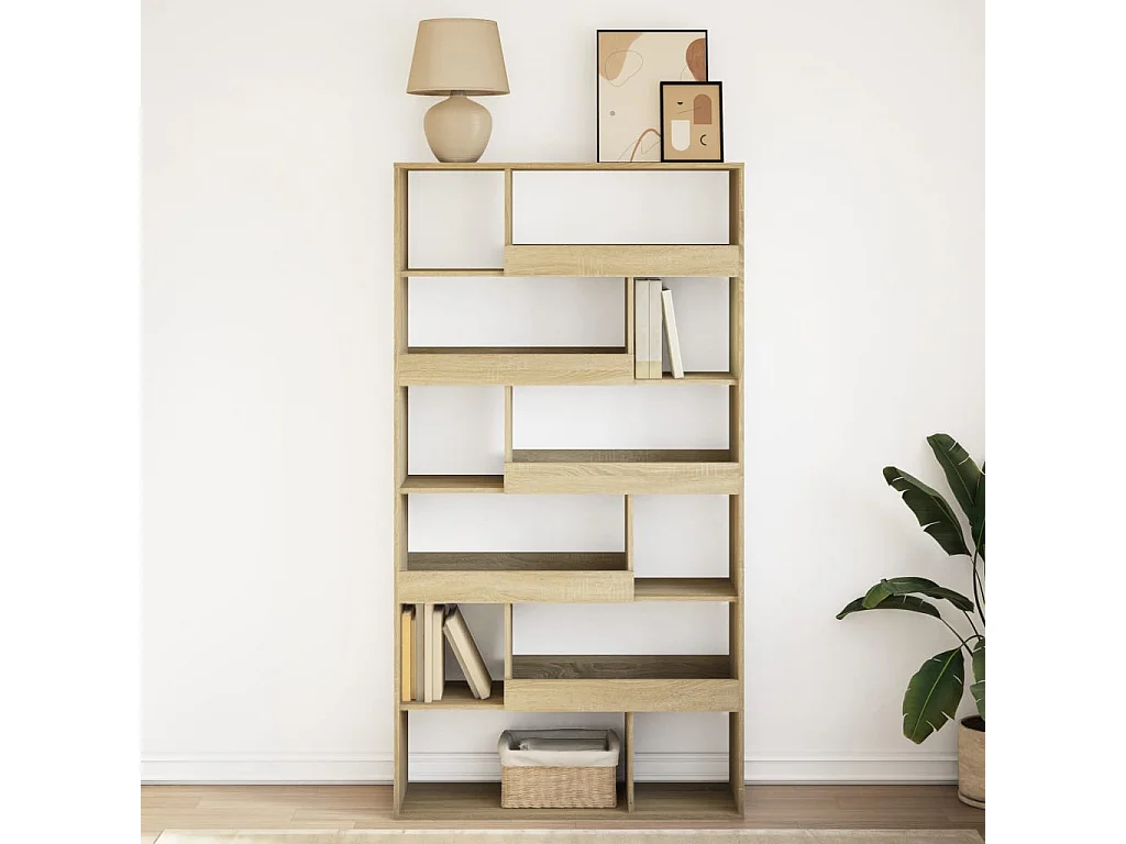 Libreria Rovere Sonoma 100x33x187,5 cm in Truciolato