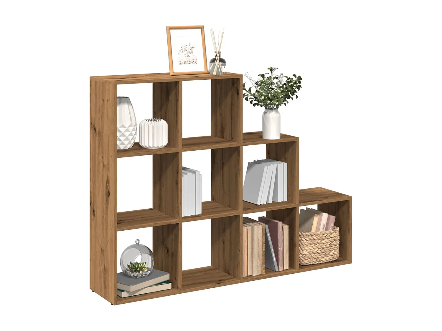 Libreria a 3 Ripiani Rovere 137,5x29x103,5 cm in Truciolato
