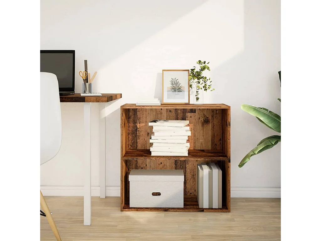 Libreria Legno Antico 80x30x77 cm in Legno Multistrato