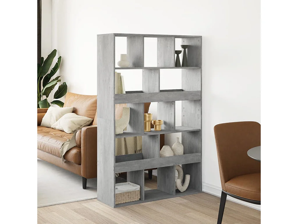 kamerscherm 100x33x156,5 cm bewerkt hout betongrijs