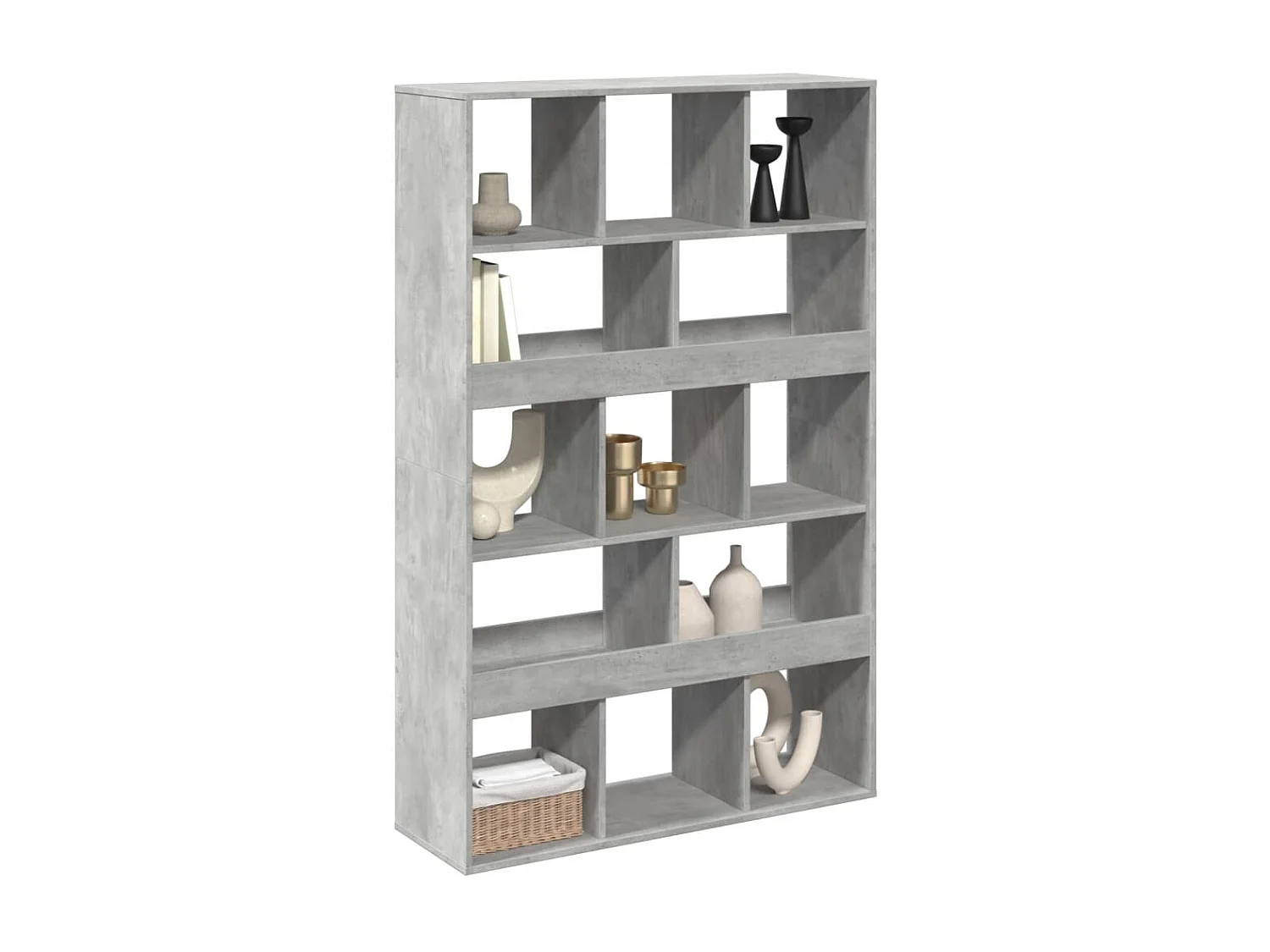 kamerscherm 100x33x156,5 cm bewerkt hout betongrijs