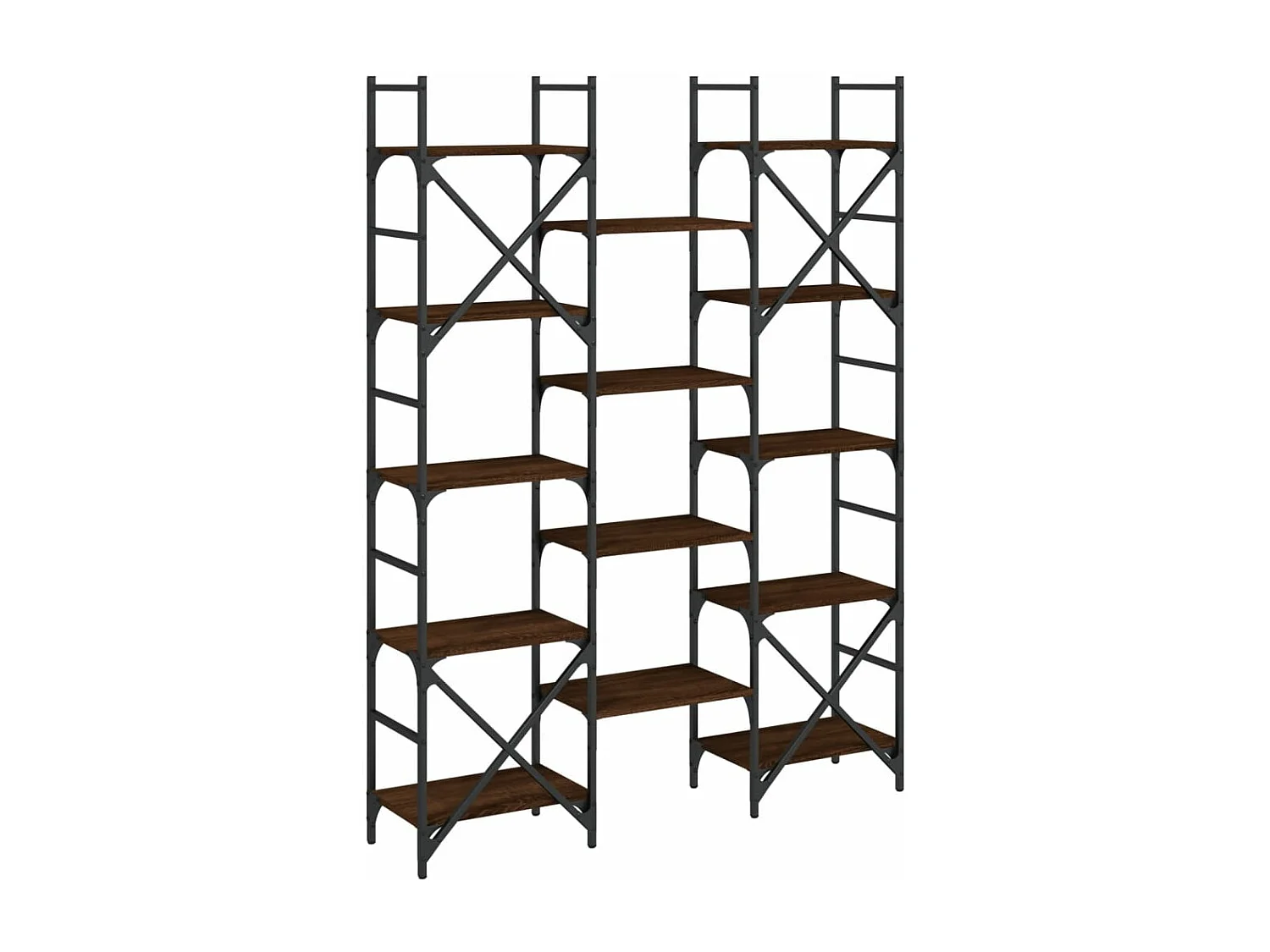 Libreria 3Ripiani Rovere Marrone 100x33x108,5 Legno Multistrato