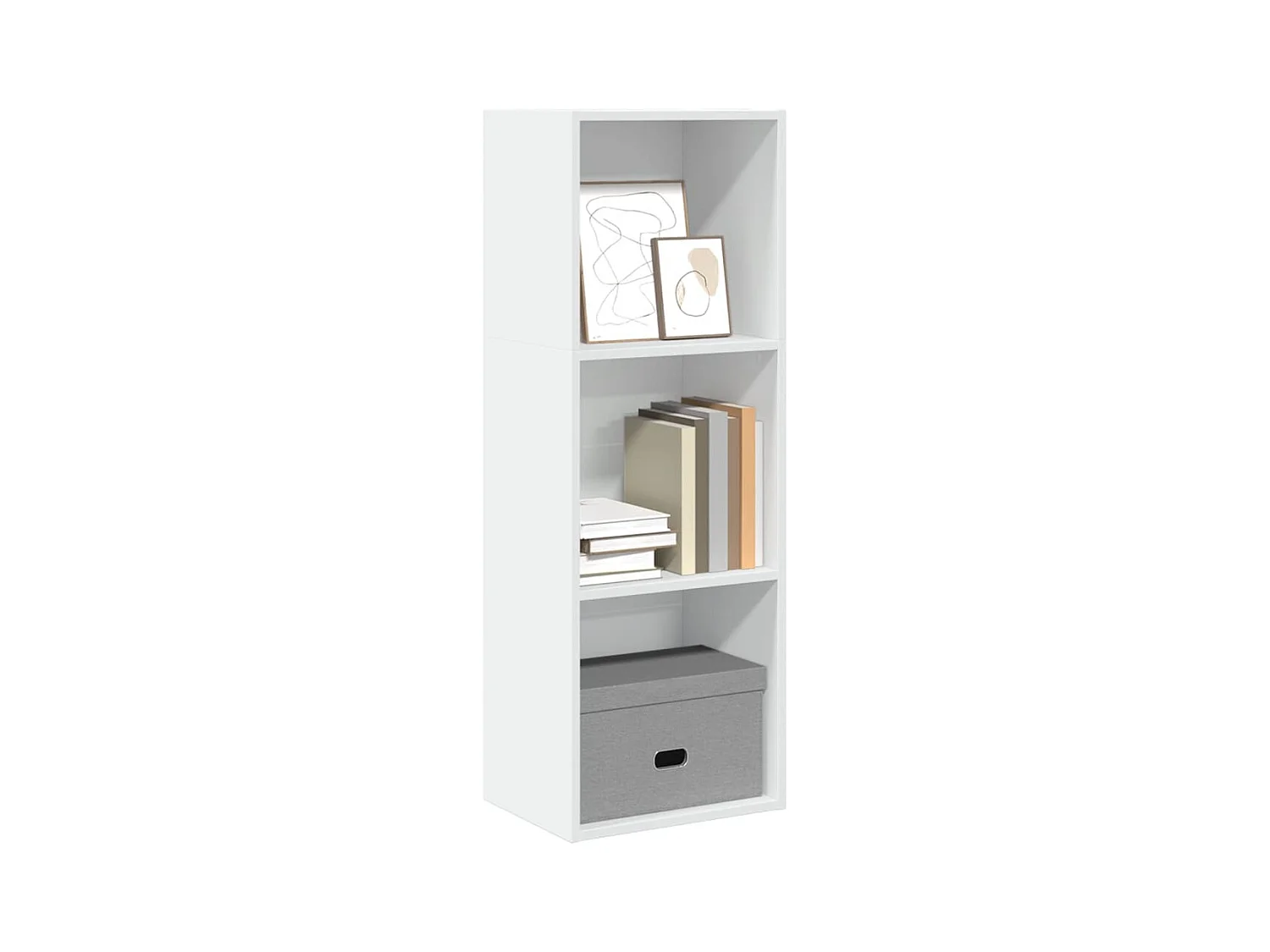 Bücherregal Weiß 40x30x114 cm Holzwerkstoff