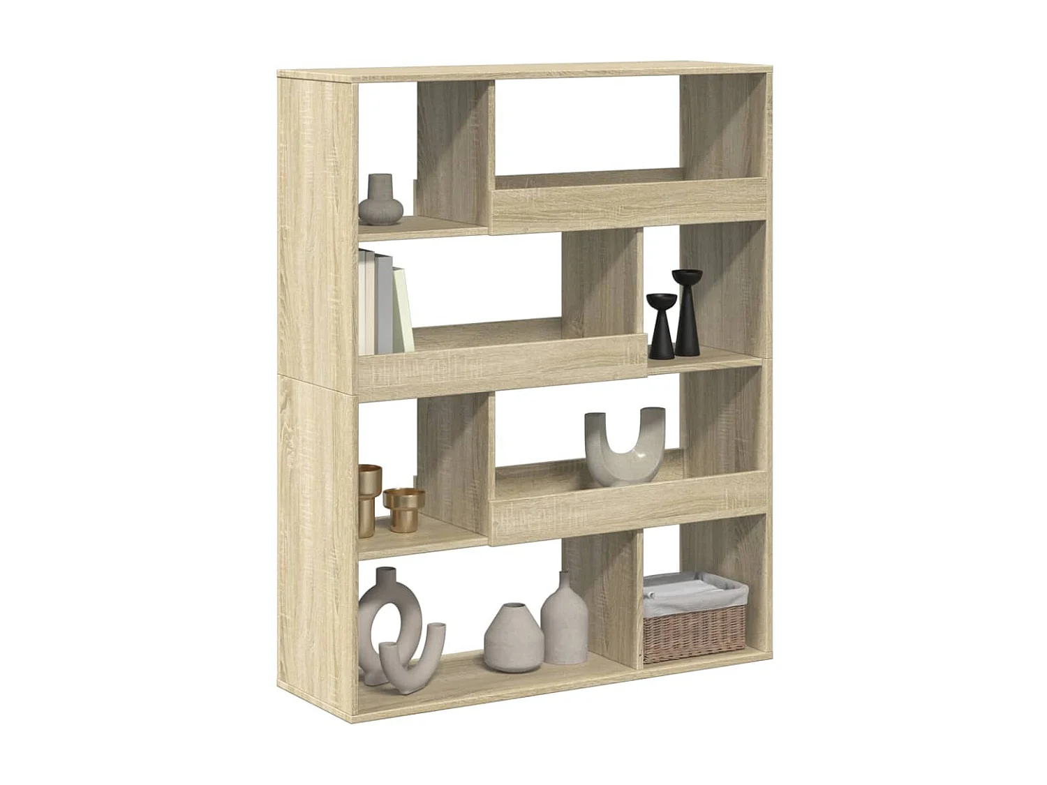 kamerscherm 100x33x125,5 cm bewerkt hout sonoma eikenkleurig