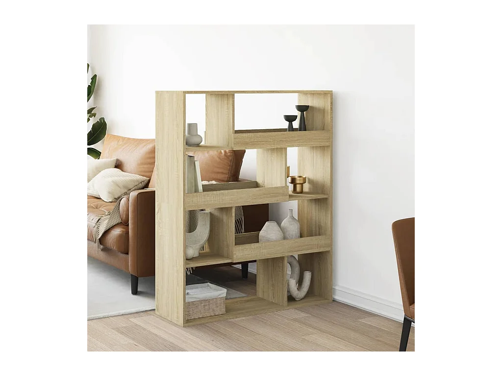 Raumteiler Sonoma-Eiche 100x33x125,5 cm Holzwerkstoff