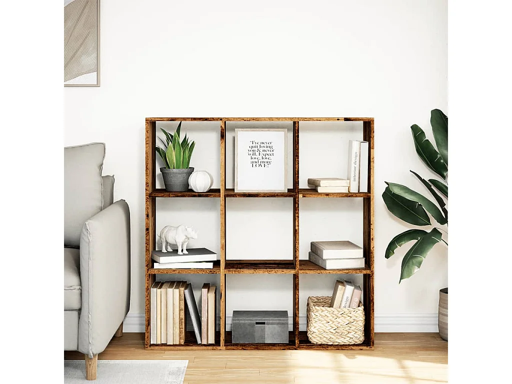 Libreria Divisorio Legno Antico 102x29x103,5 cm in Truciolato