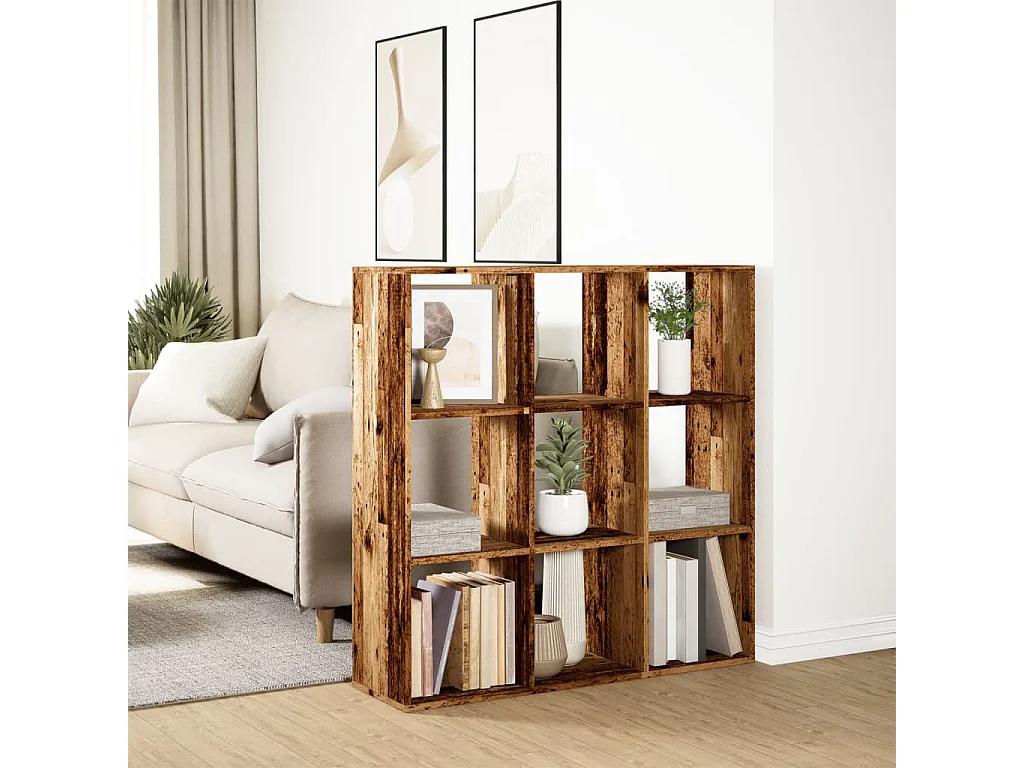 Libreria Divisorio Legno Antico 102x29x103,5 cm in Truciolato