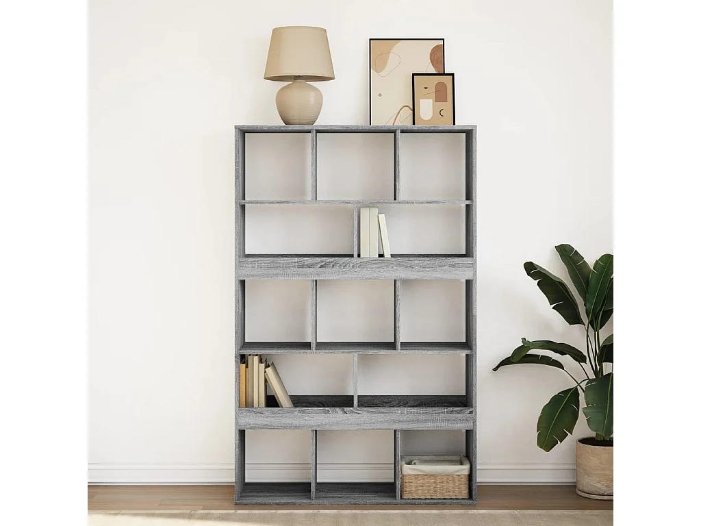 Bibliothèque sonoma gris 100x33x156,5 cm bois d'ingénierie