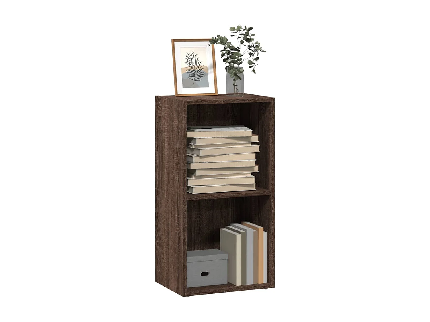 Bibliothèque chêne marron 40x30x77 cm bois d'ingénierie