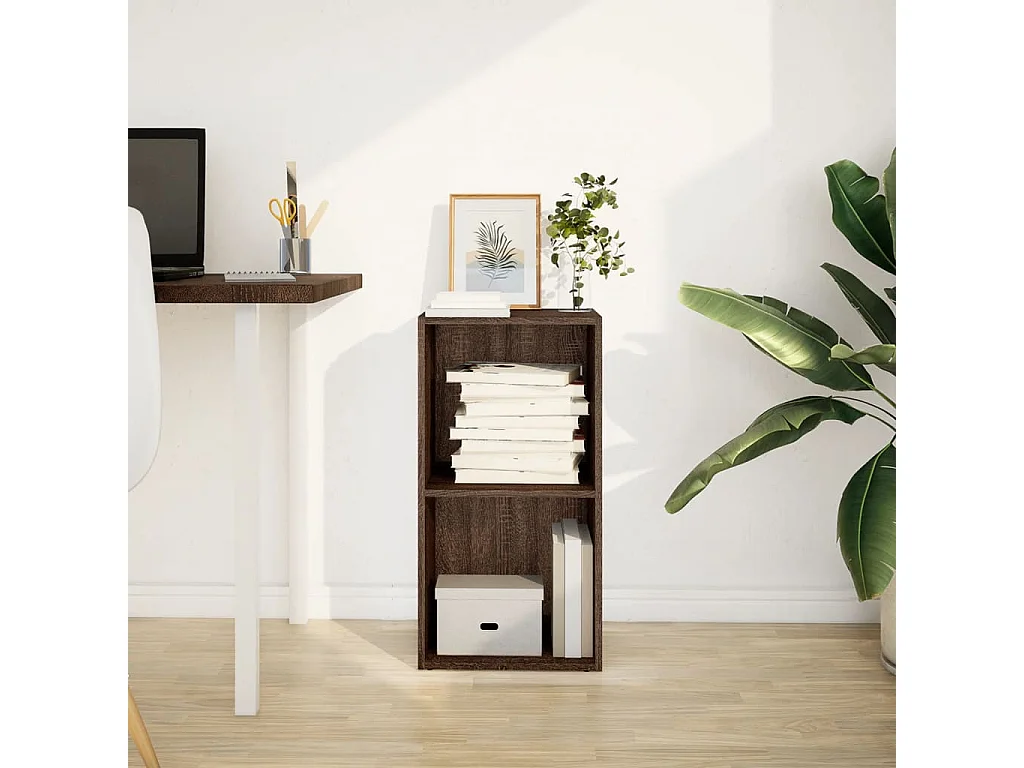 Bibliothèque chêne marron 40x30x77 cm bois d'ingénierie