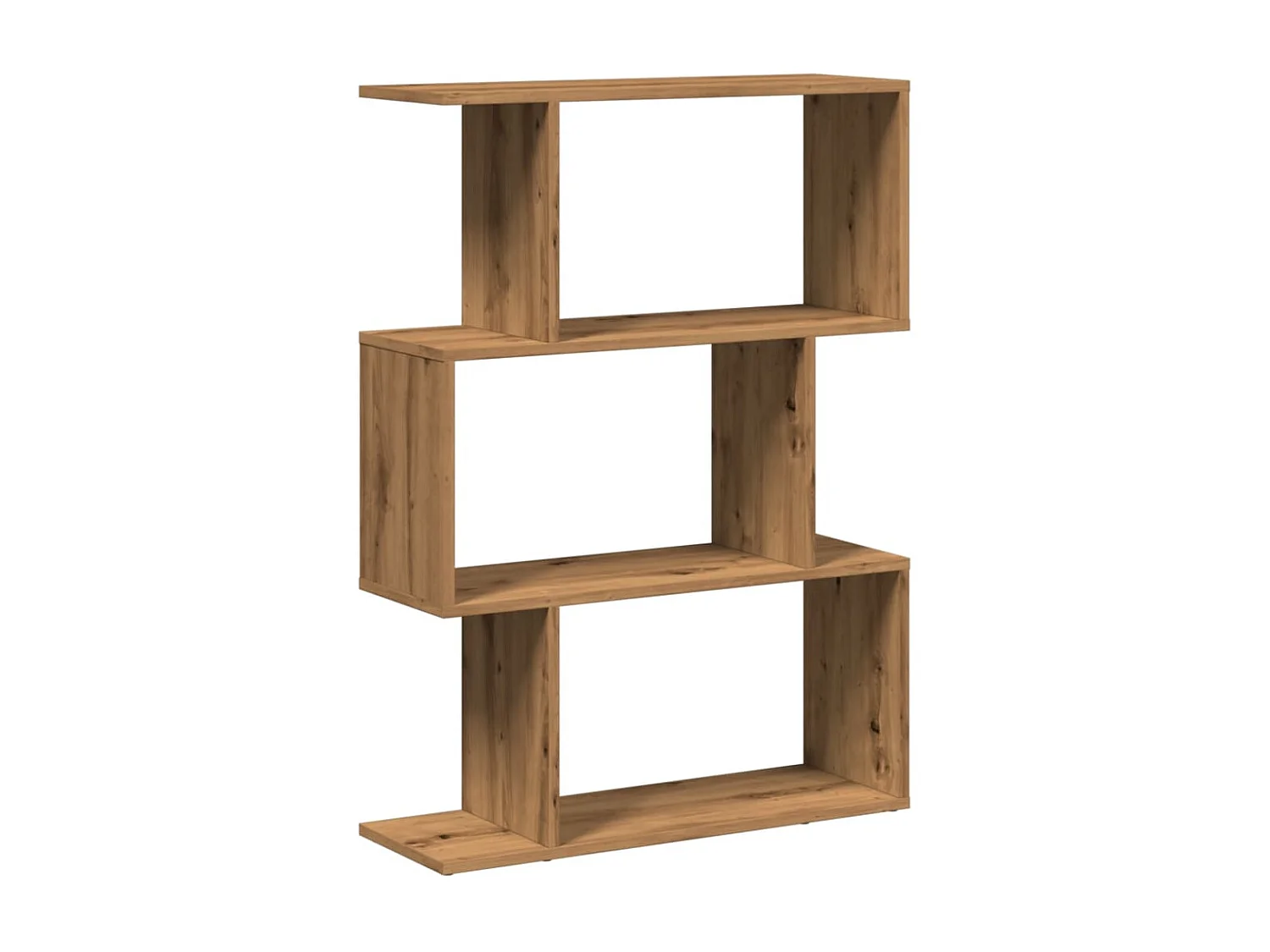 Libreria 3 Ripiani Rovere Artigianale 70x24x97 cm Truciolato