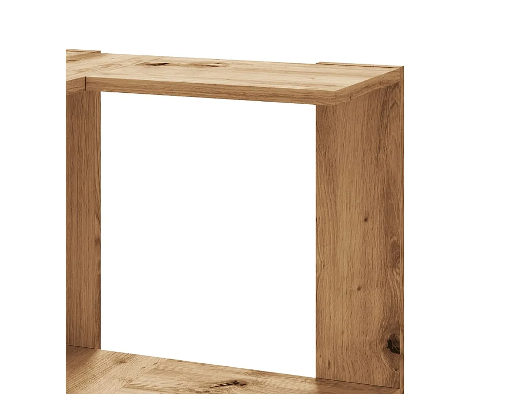 Libreria Angolare 5Ripiani Rovere Fumo 50x50x179 cm Multistrato