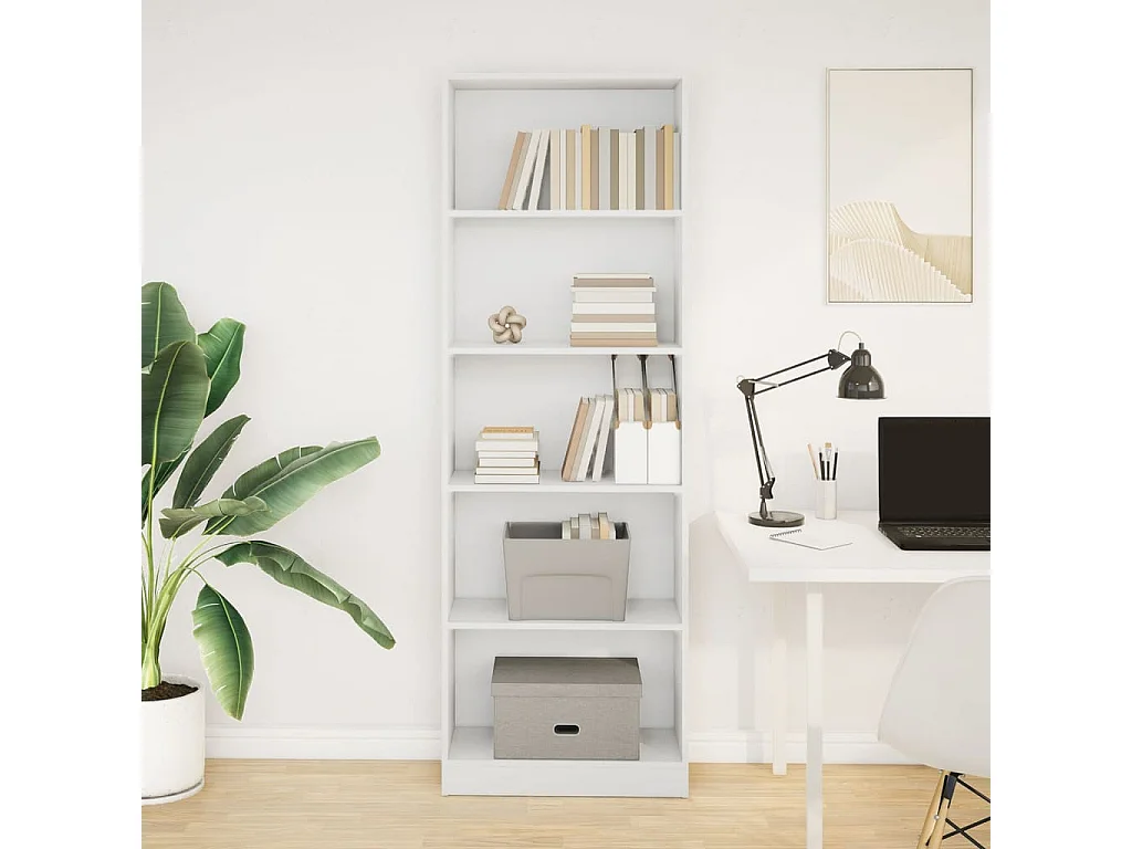 Estante 60x24x176 cm derivados de madeira branco