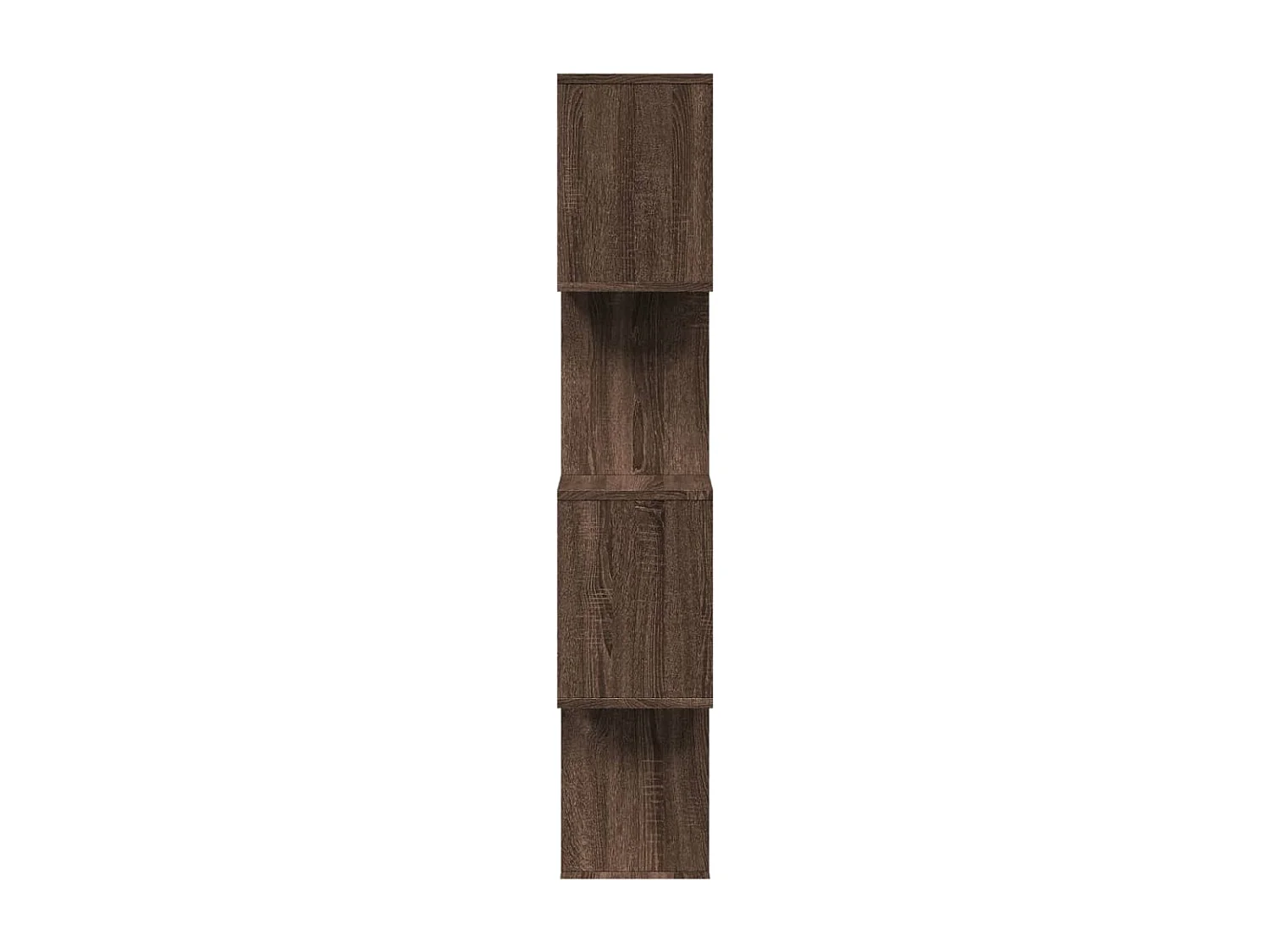 Raumteiler-Bücherregal 4 Böden Schwarz 70x24x129 cm