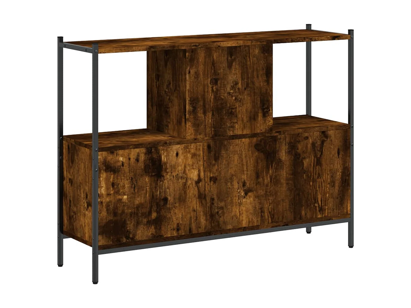 Bibliothèque à 4 niveaux sonoma gris 35x30x138,5 cm