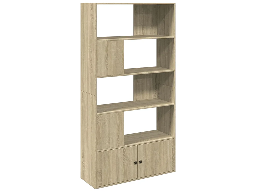 Boekenkast 100x36x189 cm bewerkt hout sonoma eikenkleurig