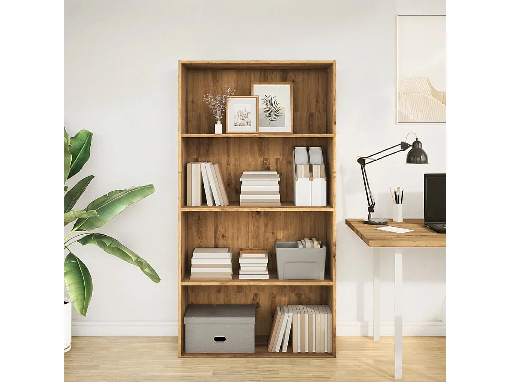 Libreria Rovere Artigianale 80x30x152 cm in Legno Multistrato