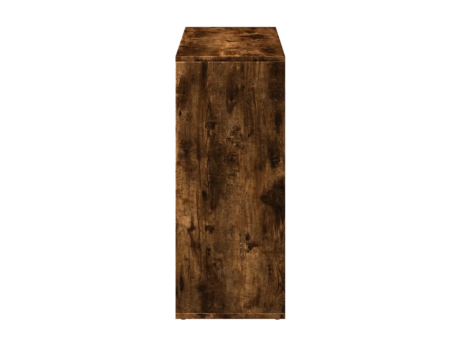 Bibliothèque chêne fumé 137,5x29x137,5 cm bois d'ingénierie