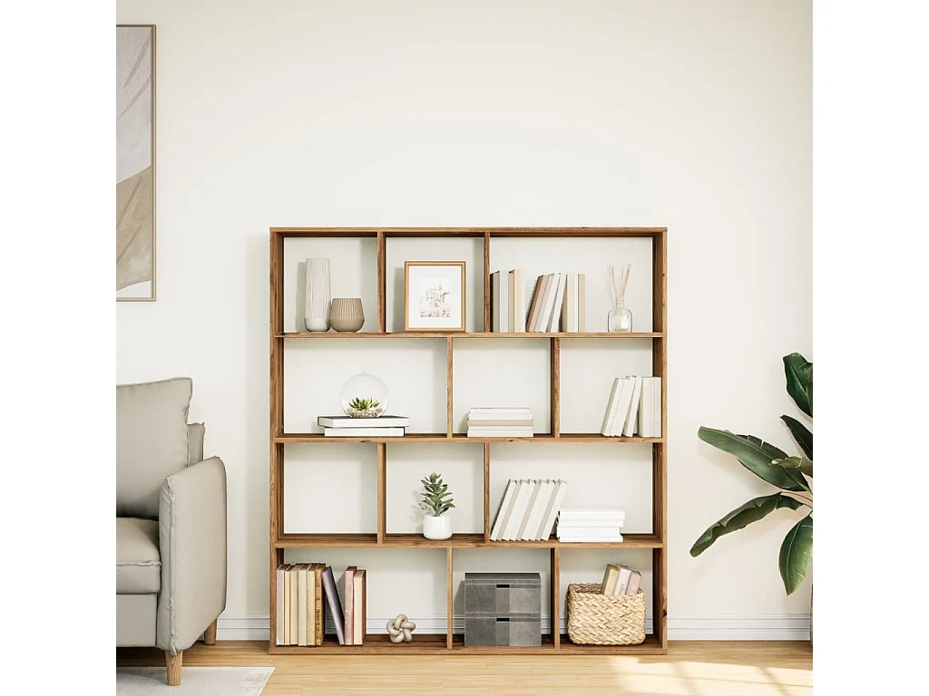 Libreria Rovere Artigianale 132x29x141,5cm in Legno Multistrato