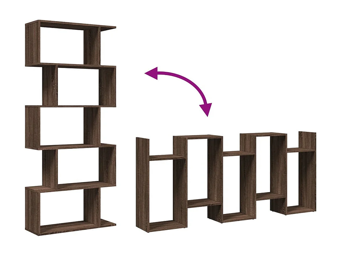 Libreria Rovere Artigianale 132x29x141,5cm in Legno Multistrato