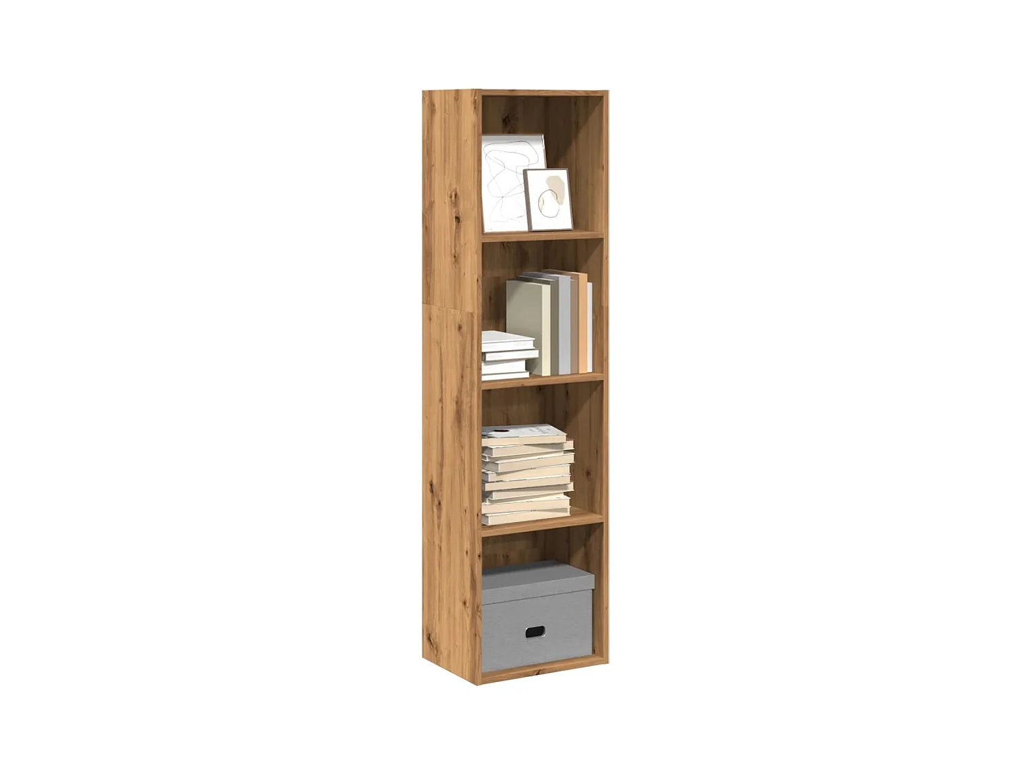 Estantería de madera de ingeniería roble artisian 40x30x152 cm